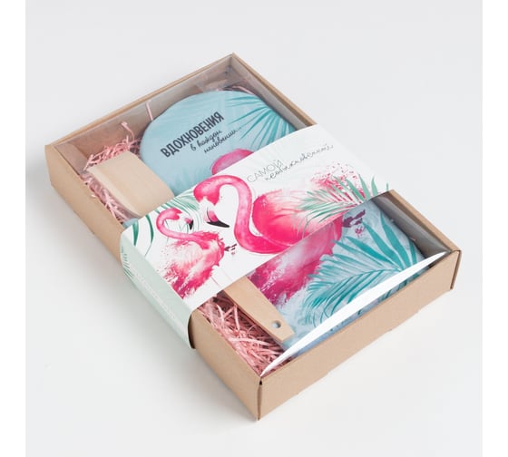 Изображение товара Кухонный набор Доляна Самой необыкновенной, варежка-прихватка 20x28 см, лопатка деревянная 4654927