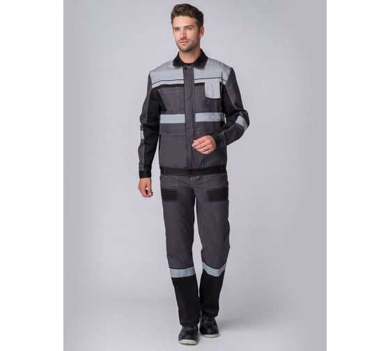 Изображение товара Костюм Факел Виват-2 Премиум IMP (тк. смесовая, 240) п/к, т.серый/черный/св.серый, 56-58; 158-164 87489270.014