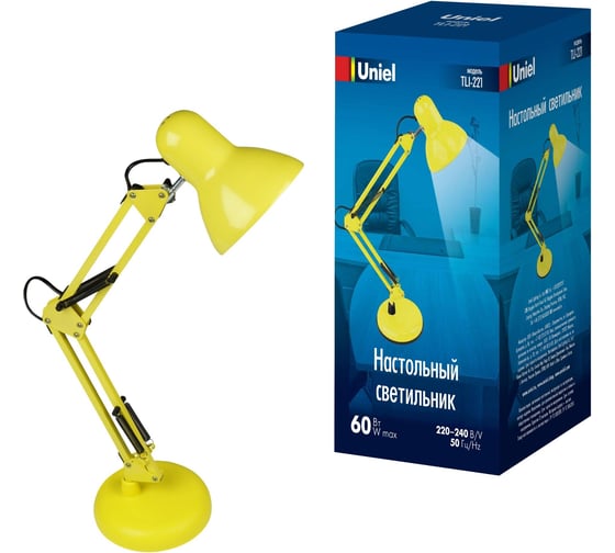 Изображение товара Настольный светильник Uniel TLI-221 LIGHT YELLOW E27 Цоколь Е27, 60W UL-00004506
