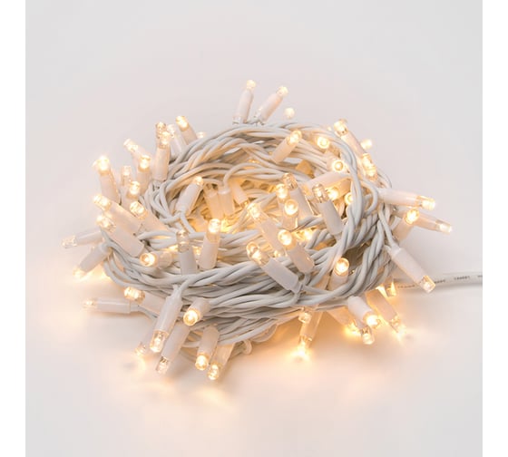 Изображение товара Светодиодная гирлянда Uniel ULD-S1000-120/TWK WARM WHITE IP67 с эффектом мерцания, 10м. UL-00003685