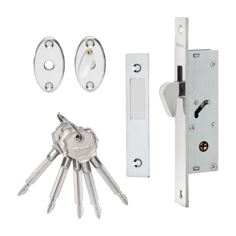 Изображение товара Врезной узкопрофильный замок VETTORE vеttore 72 с крестовым ключом и 5 ключами