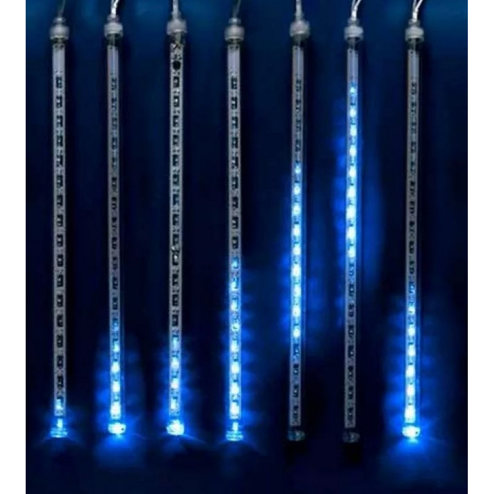 Фигурный светодиодный занавес Uniel гирланда занавес 2 x 2 м синий с мерцанием белого диода 220в 400 led провод прозрачный пвх ip54