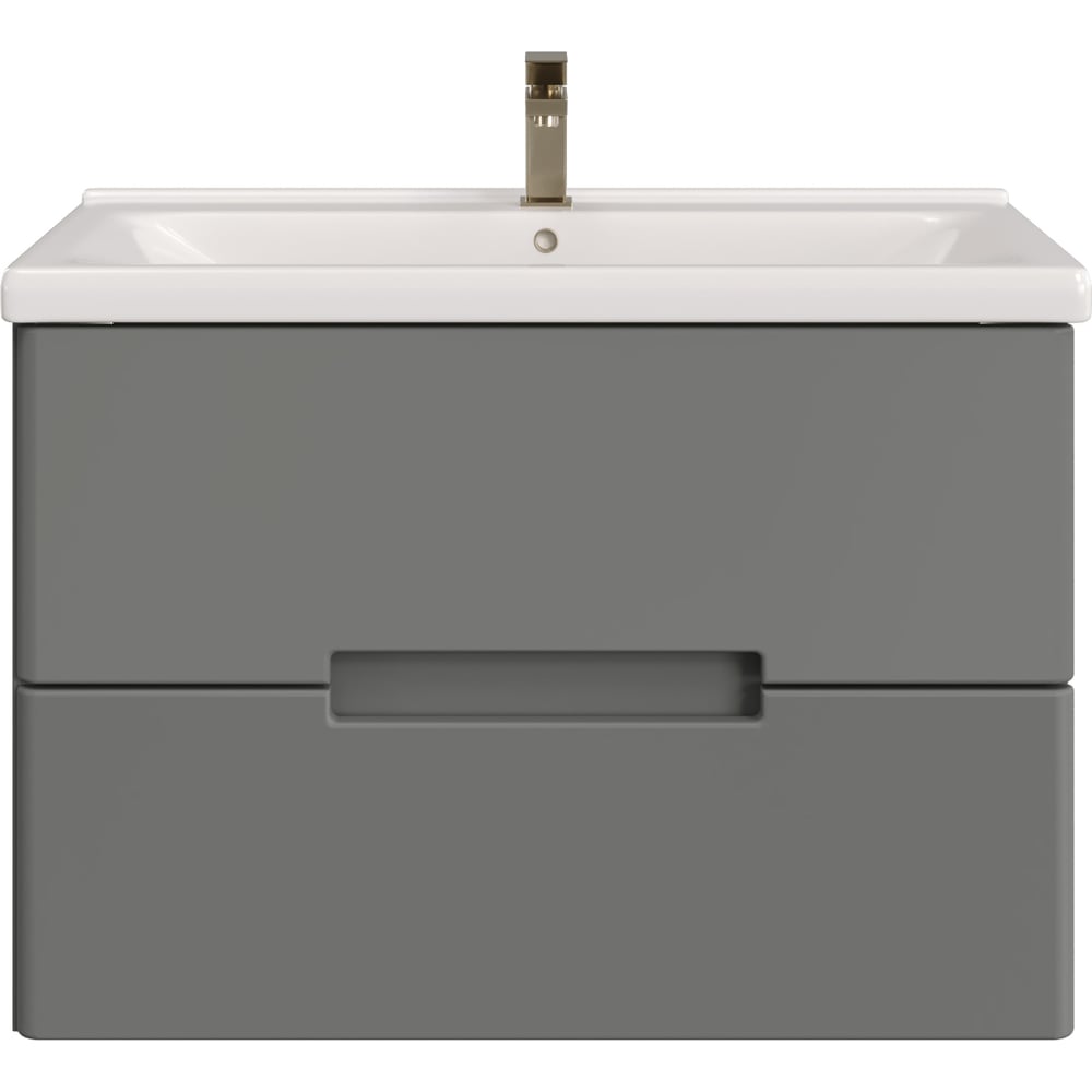 Изображение товара Подвесная тумба для ванной комнаты Sanstar Noche 70 с раковиной Миранда 70 графит