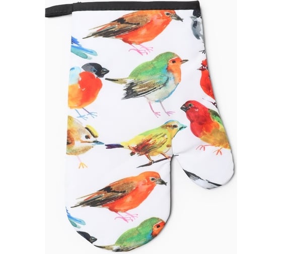 Изображение товара Варежка Доляна Птички 26х16 см, 100% п/э 9687348