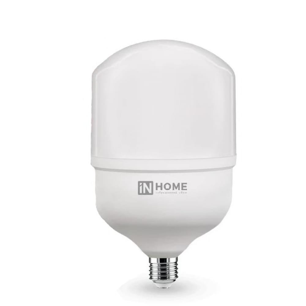 фото Светодиодная лампа in home led-hp-pro 60вт 230в e27 с адаптером е40 6500к 5400лм 4690612031132