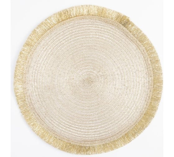 Изображение товара Набор салфеток Доляна 2 шт. Блеск, золото, диаметр 38 см 7322010