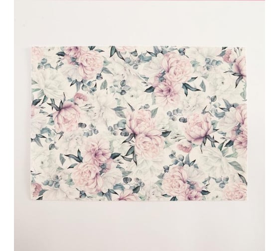 Изображение товара Салфетка на стол Доляна Пионы ПВХ, 40x29 см 5387113