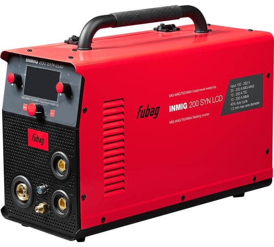 Изображение товара Сварочный полуавтомат инвертор FUBAG INMIG 200 SYN LCD_new display 31590, + горелка FB 250 3 m FB 250 Ergo 3m 38443 31590.1