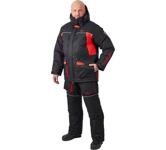 Изображение товара Костюм для рыбалки GRAYLING Селигер зимний, черно-красный, размер 48-50, рост 170-176 4610097066368