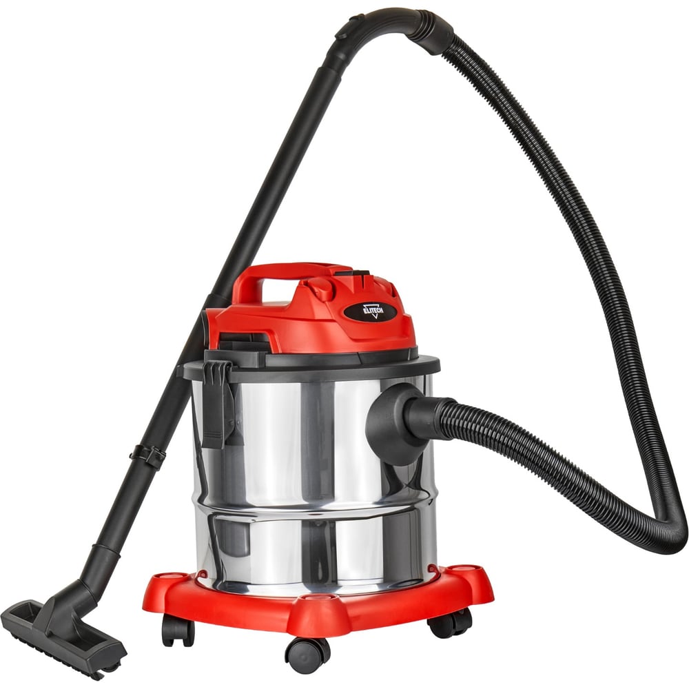 Изображение товара Пылесос Elitech ПС 020 строительный сухой влажной уборки 20 л мощность 1200 Вт