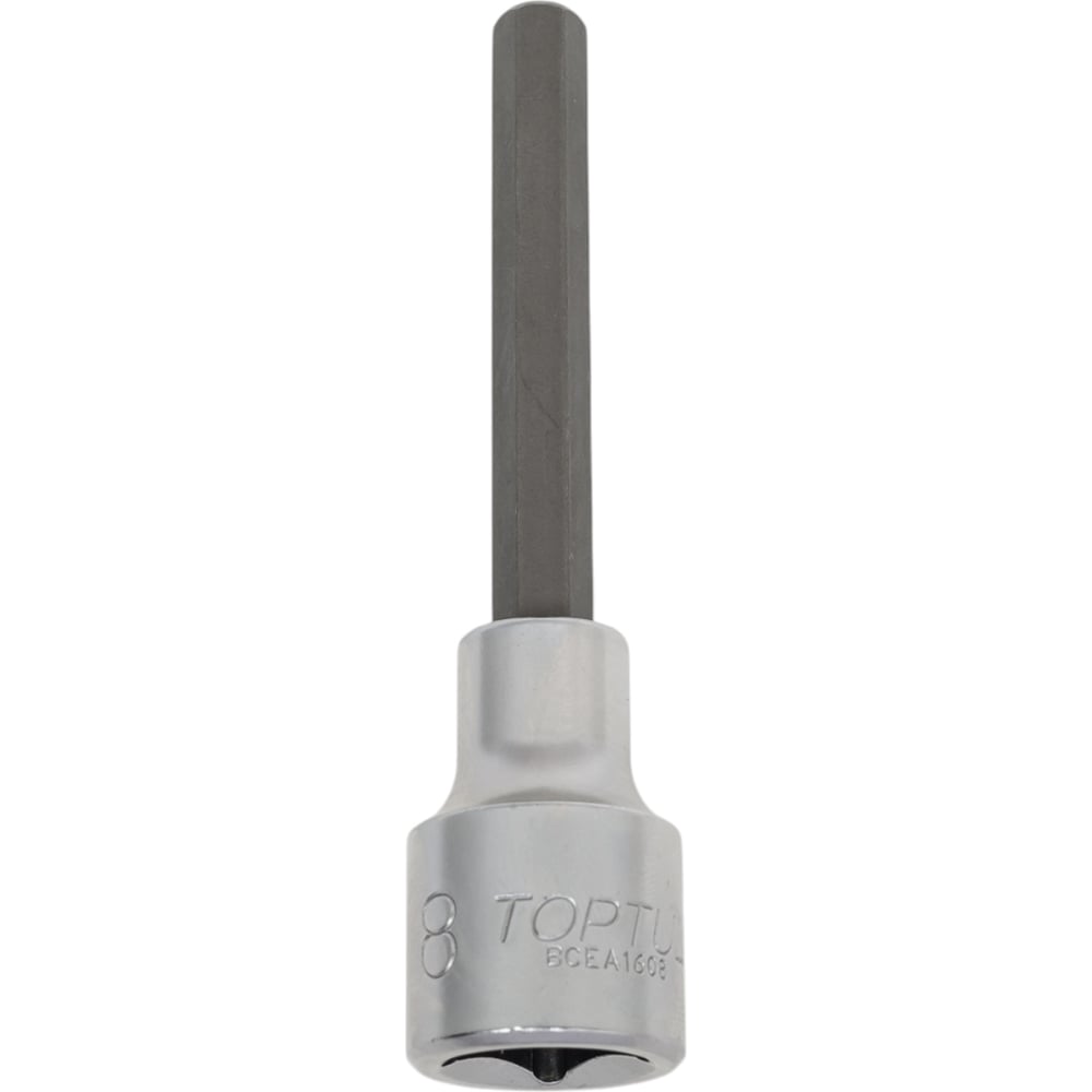 Изображение товара Головка торцевая HEX 8 мм, длина 100 мм, 1/2 дюйма TOPTUL BCEA1608