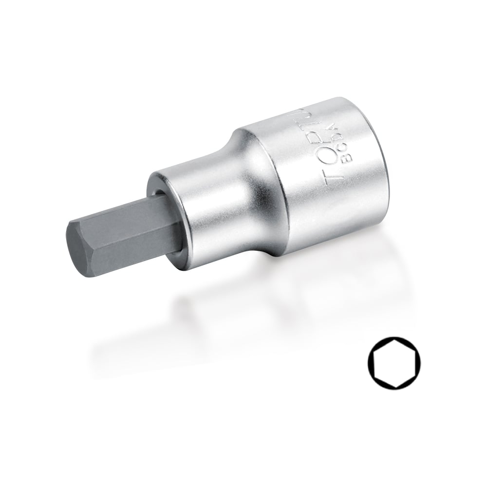 Изображение товара Головка торцевая HEX 10 мм 37 мм TOPTUL BCDA0810 1/4"