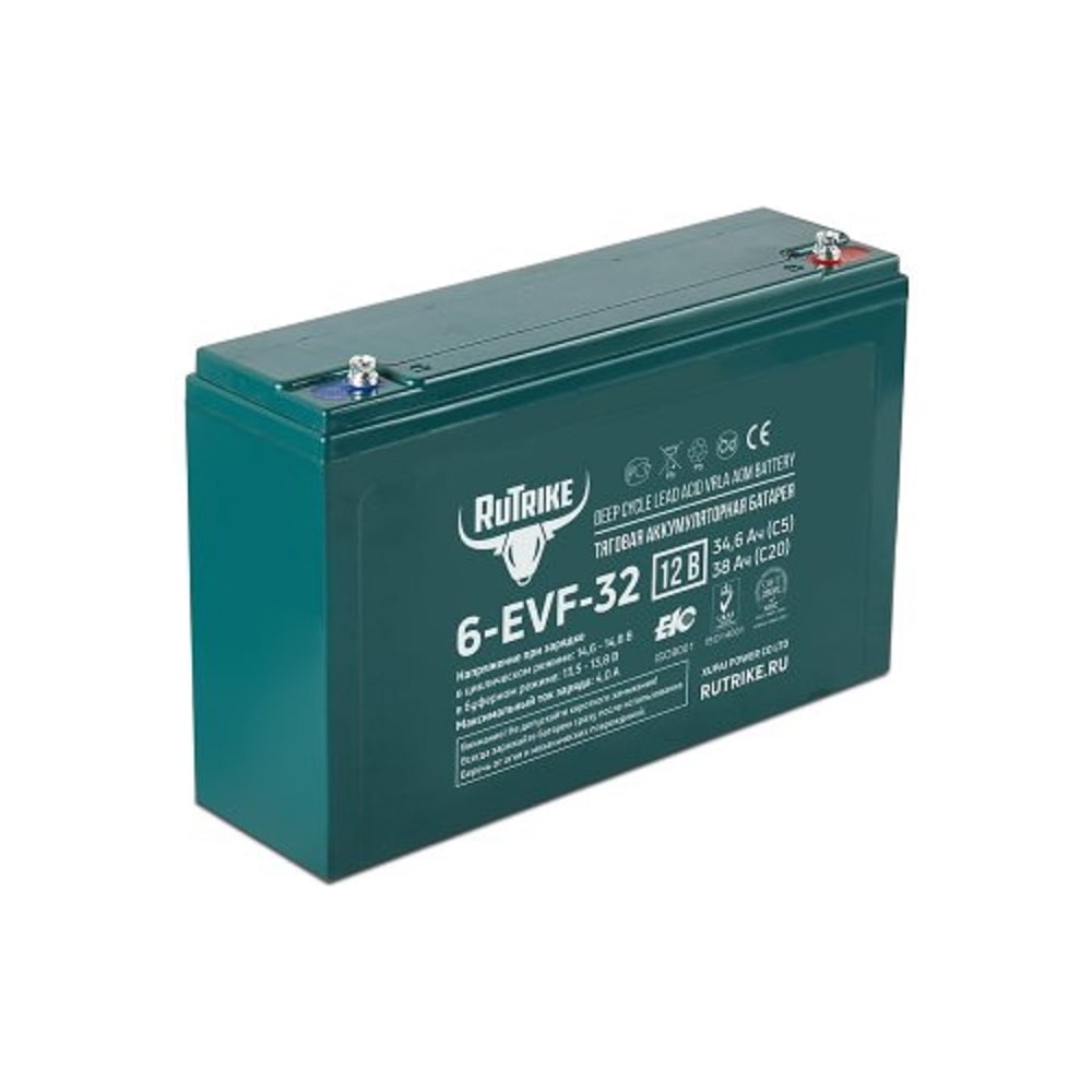 Изображение товара Тяговый гелевый аккумулятор 12V 32Ah для погрузчиков и штабелеров RUTRIKE