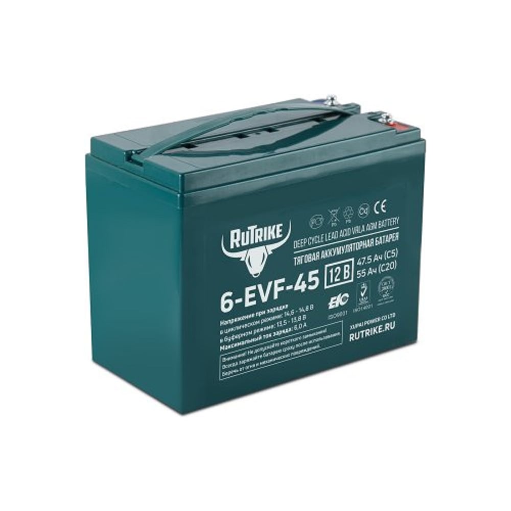 Изображение товара Гелевый тяговый аккумулятор 6-EVF-45 12V 45Ah для моторов и погрузчиков