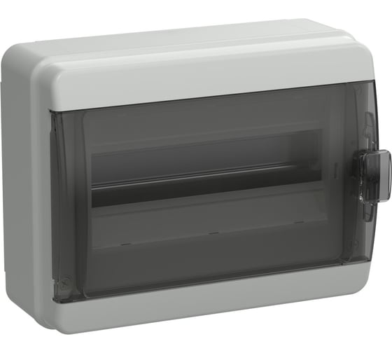 Изображение товара Корпус пластиковый IEK TEKFOR КМПн-12 IP65 черная прозрачная дверь TF5-KP72-N-12-65-K03-K02