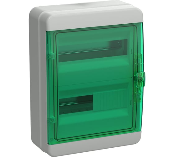Изображение товара Корпус пластиковый IEK TEKFOR КМПн-24 IP65 зеленая прозрачная дверь TF5-KP72-N-24-65-K03-K06