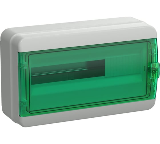 Изображение товара Корпус пластиковый IEK TEKFOR КМПн-18 IP65 зеленая прозрачная дверь TF5-KP72-N-18-65-K03-K06