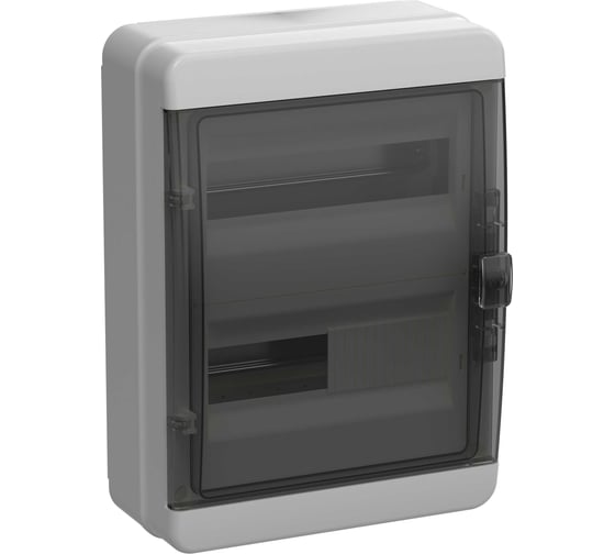 Изображение товара Корпус пластиковый IEK TEKFOR КМПн-24 IP65 черная прозрачная дверь TF5-KP72-N-24-65-K03-K02