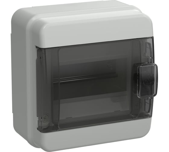 Изображение товара Корпус пластиковый IEK TEKFOR КМПн-6 IP65 черная прозрачная дверь TF5-KP72-N-06-65-K03-K02