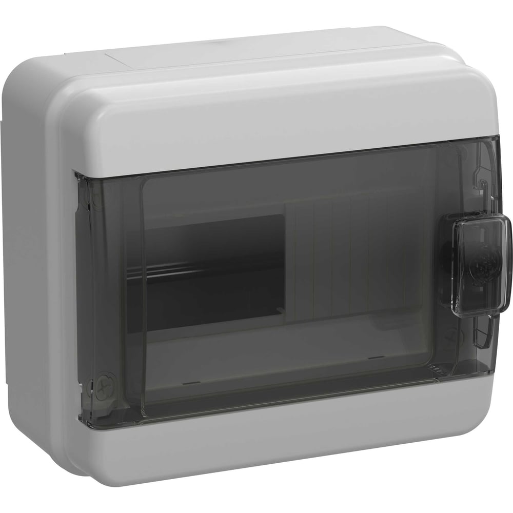 Изображение товара Корпус пластиковый IEK TEKFOR КМПн-8 IP65 черная прозрачная дверь TF5-KP72-N-08-65-K03-K02