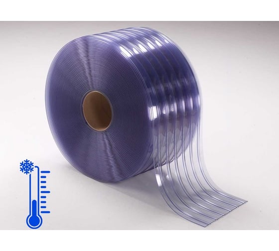 Изображение товара Завеса КурсКлимат ПВХ морозостойкая рифленая 4x400 бухта 50 м 4678597810126