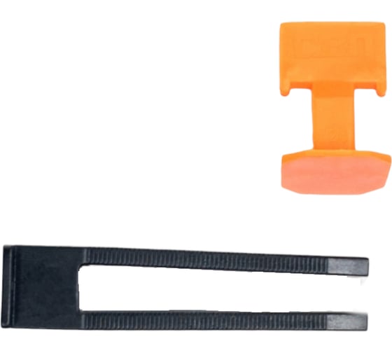 Изображение товара Система выравнивания плитки – комплект: зажимы "ФЛАГ" 1.5 мм, клинья, 50/50 шт, упаковка ведро ZTR 3004