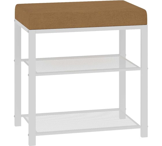 Изображение товара Банкетка ЗМИ Торонто 13S TORONTO 13S banquet&shoes цвет каркаса белый, цвет сиденья бежевый БТ13СББ