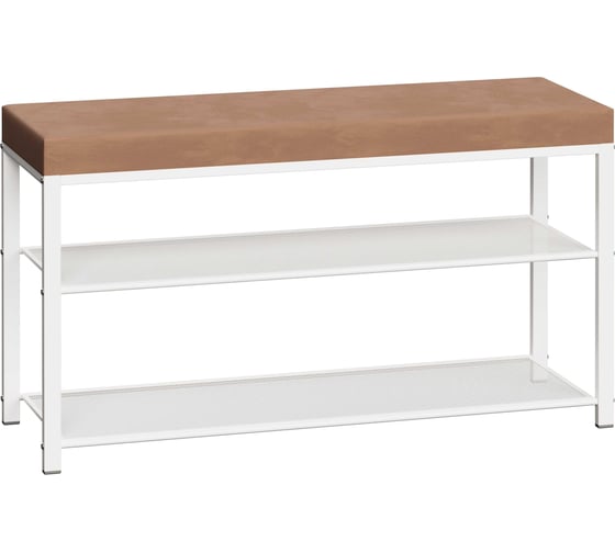 Изображение товара Банкетка ЗМИ Торонто 33С цвет каркаса белый, цвет сиденья бежевый БТ33СББ