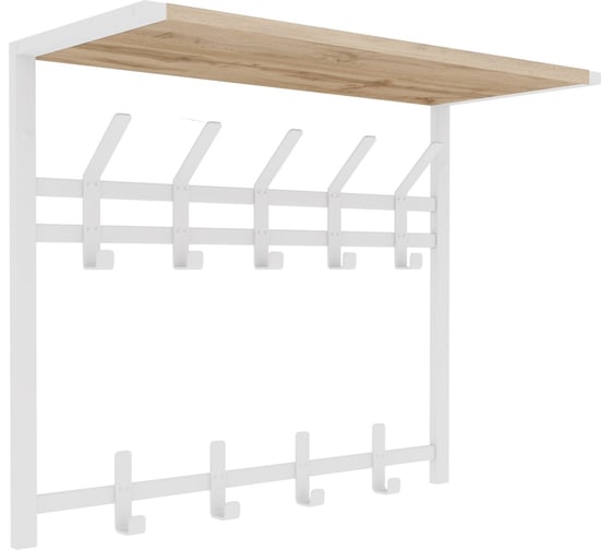 Изображение товара Вешалка ЗМИ с полкой 2-х ярусная ТОРОНТО 22Д белый ВСПТ22Д Б