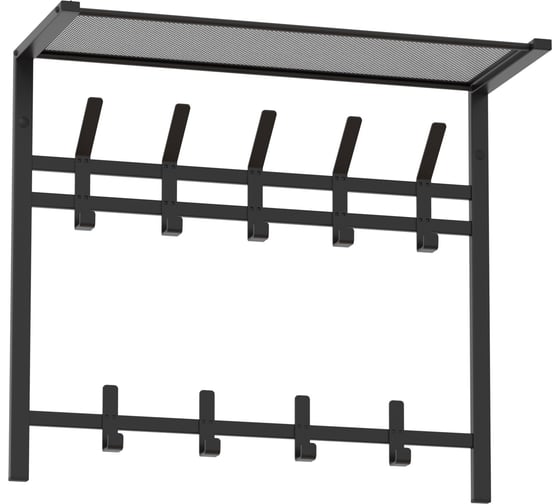 Изображение товара Вешалка ЗМИ с полкой 2-х ярусная Торонто 22, hanger with shelf черный ВСПТ22 Ч