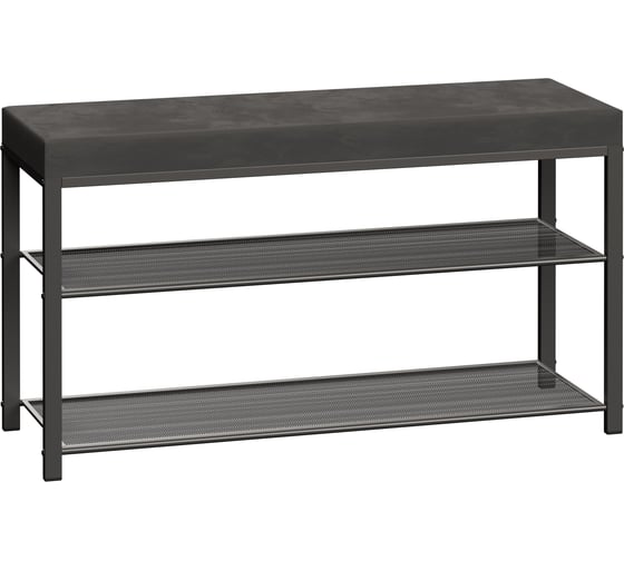 Изображение товара Банкетка ЗМИ Торонто 33С цвет каркаса графит, цвет сиденья серый БТ33СГС