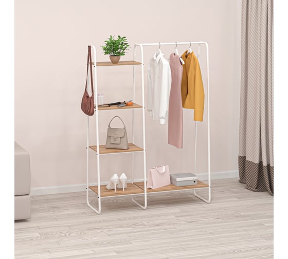 Изображение товара Гардеробная система ЗМИ с полками Скандинавия 1 Scandinavia 1 Clothing rack with shelves белый ГСС1 Б