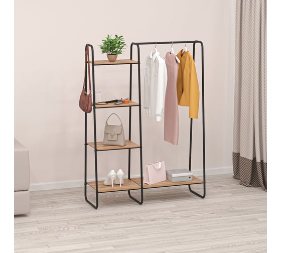 Изображение товара Гардеробная система ЗМИ с полками Скандинавия 1 Scandinavia 1 Clothing rack with shelves черный ГСС1 Ч