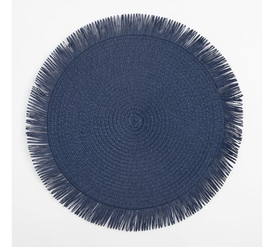 Изображение товара Набор салфеток Доляна 2 шт Бохо, цвет синий, d 38 см 7322015