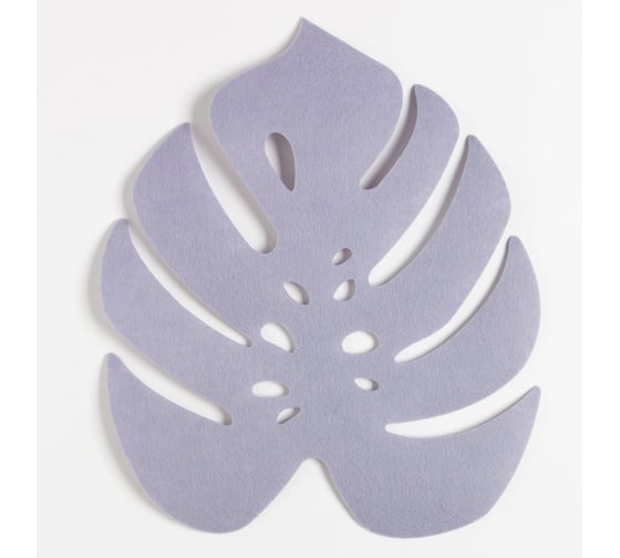 Изображение товара Салфетка декоративная Доляна Тропики серая, 36,5x30 см, 100% полиэстер, фетр 7584215