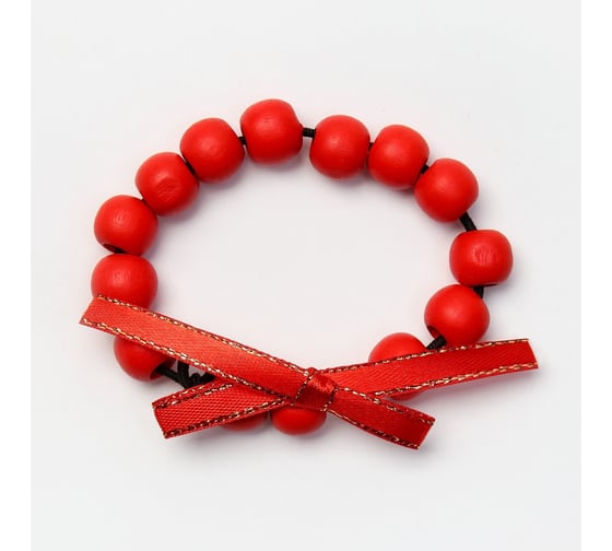 Изображение товара Кольцо для салфеток Доляна Бантик, цвет красный, d 5 см, дерево 9497142