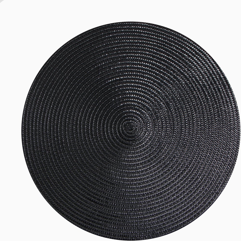 Изображение товара Сервировочная салфетка Доляна черная 38 см круглая из ПВХ