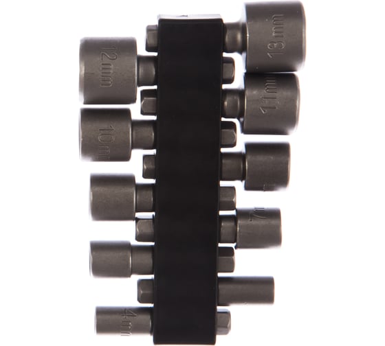 Изображение товара Набор насадок Эврика 10 предметов 4-5-6-7-8-9-10-11-12-13 мм ER-9301 990532