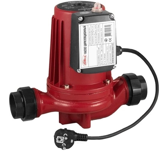 Изображение товара Циркуляционный насос для отопления JEMIX WRS-40/10 (370 Вт, 2620 об/мин, 7.56 м³/ч, напор 10 м,) 87590