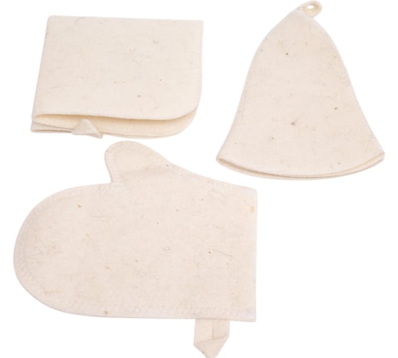 Изображение товара Набор из трех предметов Hot Pot Шапка, коврик, рукавица, войлок 42013