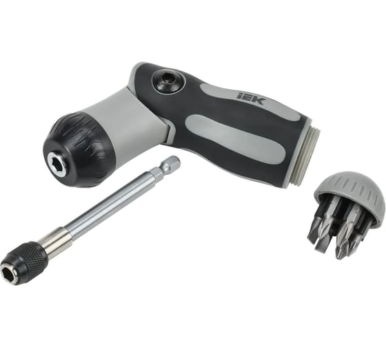 Изображение товара Реверсивная отвертка с набором бит IEK Arma2l 5 2-позиционная, т2 7шт A2L5-SC41-T2-N1-07