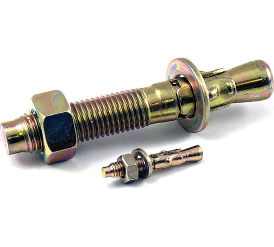 Изображение товара Анкер клиновой КРЕП-КОМП желтый цинк, 12x180, 5 шт. ак12180мф