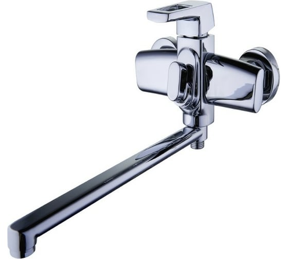 Изображение товара Смеситель для ванны G-lauf с длинным поворотным изливом 360 градусов и душевой лейкой, хром LEF7-A232