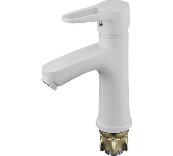 Изображение товара Смеситель для раковины умывальника G-lauf с коротким изливом, белый NUD1-A045YW