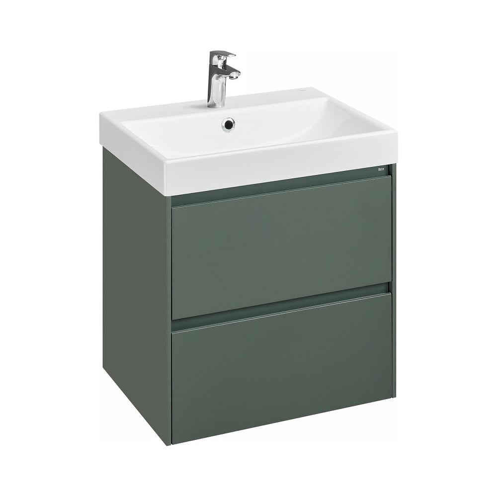Изображение товара Тумба под раковину Roca Ona 600 зеленый матовый с двумя ящиками