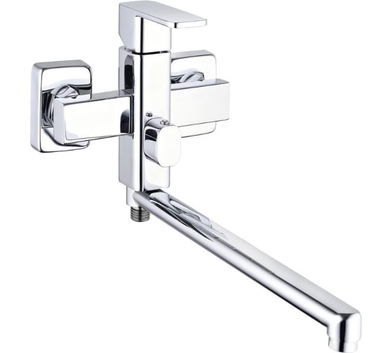 Изображение товара Смеситель для ванны G-lauf с длинным поворотным изливом 360 градусов и душевой лейкой, хром NEB7-A123