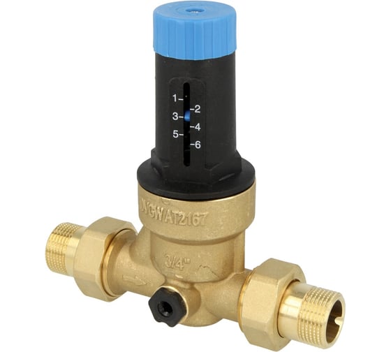Изображение товара Редуктор давления Watts DRV 3/4" 1,5-6 бар, под аксиметрический манометр 1/4" 10015771