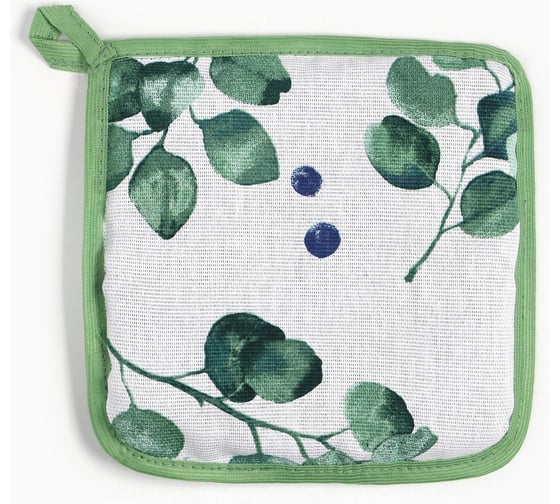 Изображение товара Прихватка Доляна Eucalyptus 19x19 см, 100% хлопок, рогожка 164 г/м2 7584033