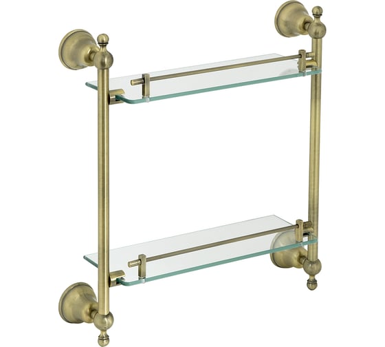 Изображение товара Полка стеклянная двойная MANZZARO Calle 65.02.04 АВ блистер 109582