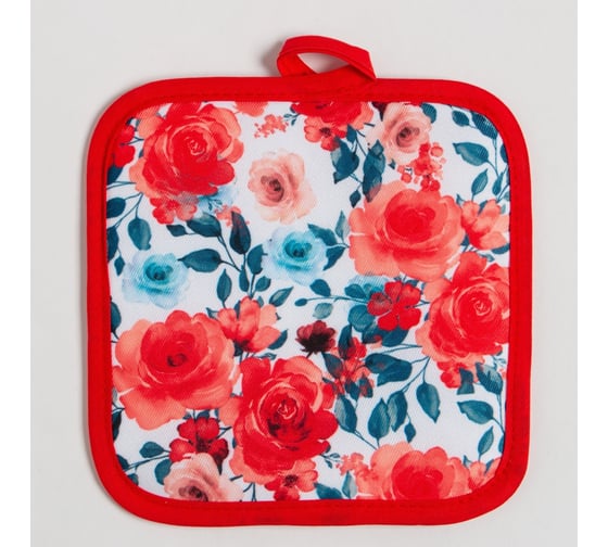 Изображение товара Прихватка Доляна "Розы", 17х17 см, 100% п/э 9241968